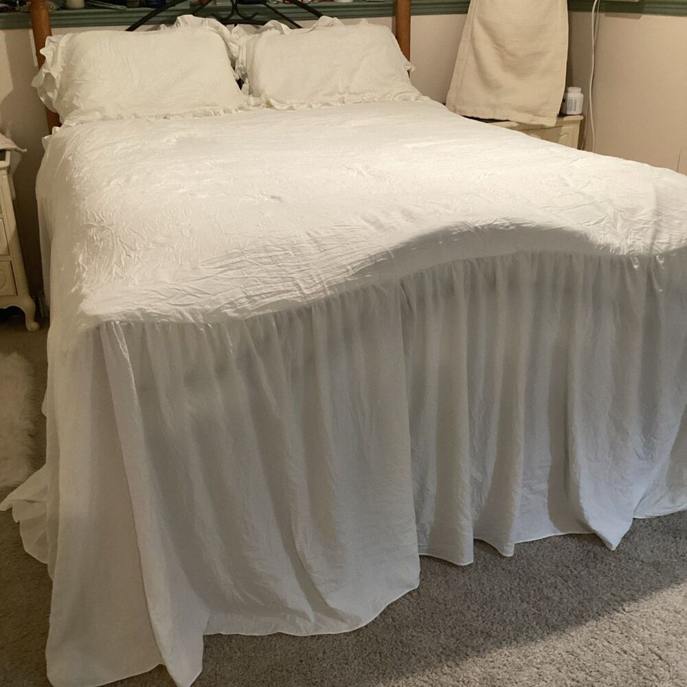 lush decor bedding king bedspread ruffle 3 piece 2 shams farmhouse - Picture 2 of 8